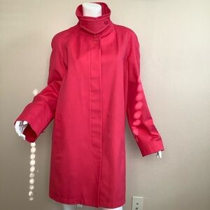 Talbots Vibrant Pink All-Weather Trench Coat